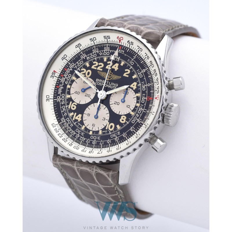 BREITLING (Chronographe Old Navitimer Cosmonaute / Tritium Patiné / ref. A12019), vers 1991