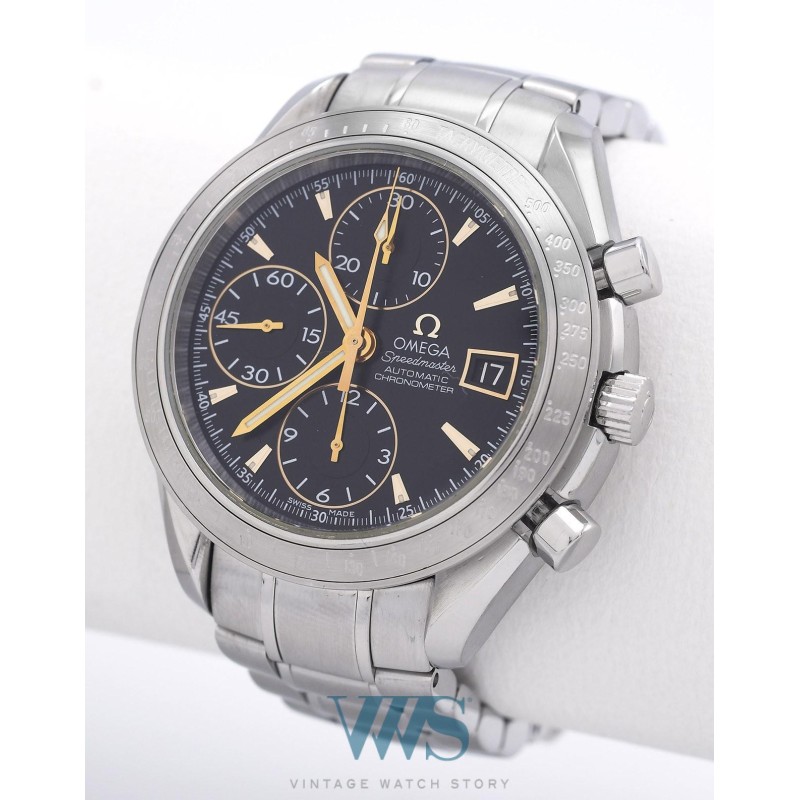 OMEGA (Chronographe Speedmaster Automatic Date - Black "Gold index" / ref. 178.0055), vers 2008