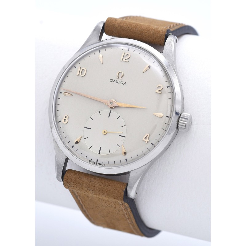 OMEGA (Classic Big Pan 265 - Petite seconde "Index Or rose" / ref. 2609-8), vers 1950