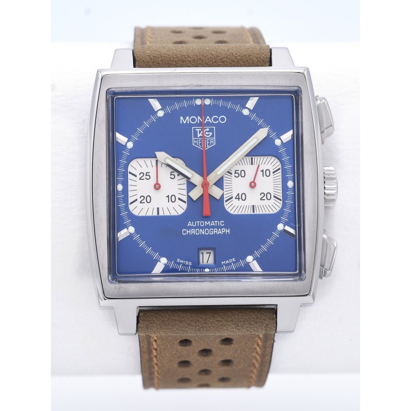 TAG HEUER (CHRONOGRAPHE MONACO BLUE / STEVE MCQUEEN / ref. CW2113-0),