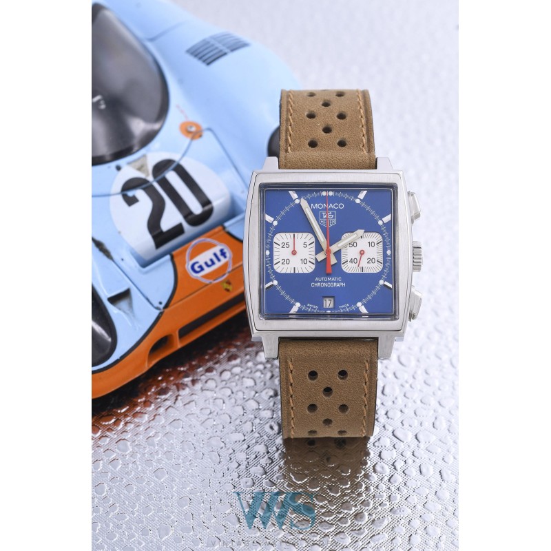 TAG HEUER (CHRONOGRAPHE MONACO BLUE / STEVE MCQUEEN / ref. CW2113-0), vers 2005