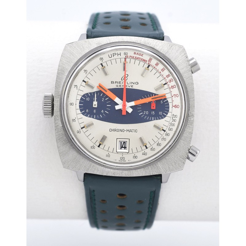 BREITLING (Chronographe Pilote Chrono-Matic Coussin / Silver-Blue /