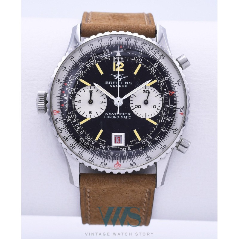 BREITLING (Chronographe Navitimer - Chrono-Matic Rond / Patine Banana