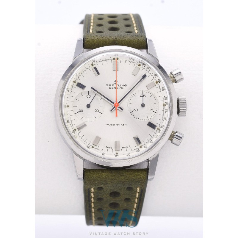 BREITLING (Chronographe Top Time / Trotteuse orange - Full Silver / ref. 2002-33), vers 1970