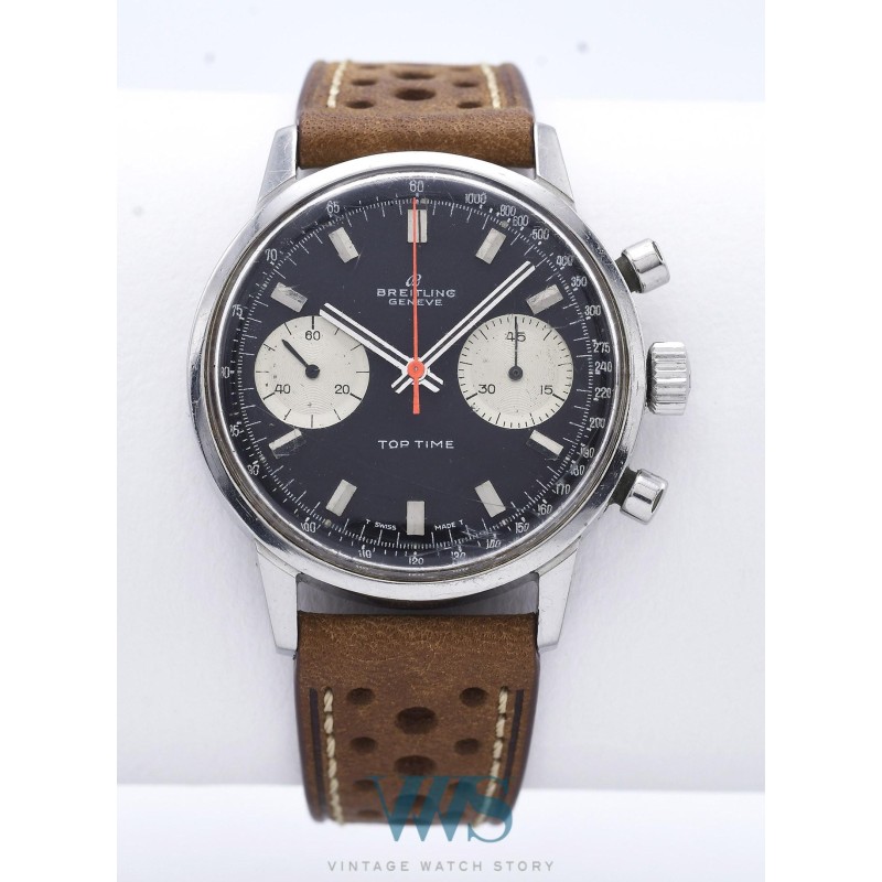 BREITLING (Chronographe Top Time / Trotteuse orange - Panda Black / Silver / ref. 2002-33), vers 1969