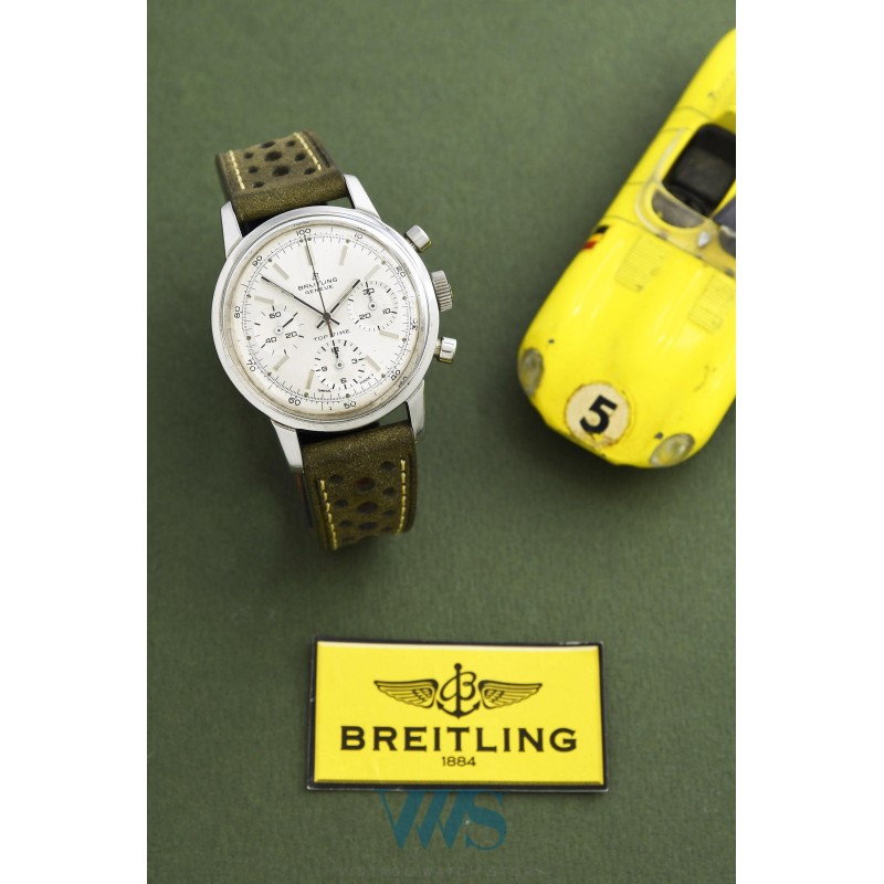 BREITLING (Chronographe Top Time / Long Playing - Full Silver / ref. 810), vers 1965