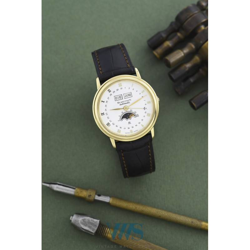 BLANCPAIN (Villeret Triple Quantième Phase de Lune - Or Jaune / ref. 6595-1418), vers 1995