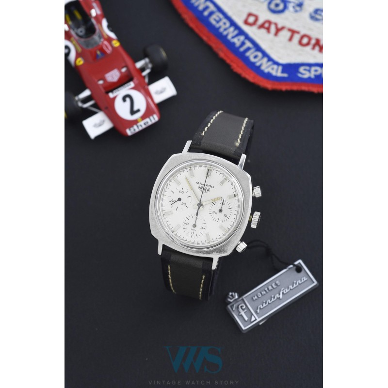 HEUER (Chronographe Camaro 12 - White / ref. 7220 S), vers 1968