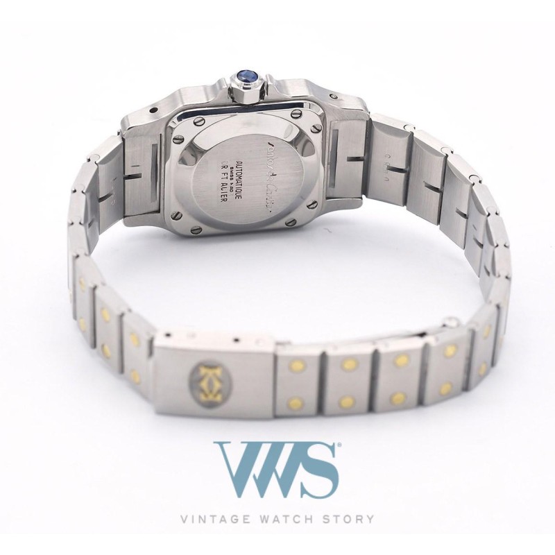 CARTIER (Santos Lady / Grey "Ghost dial - Or & Acier / ref. 0902), vers 1990