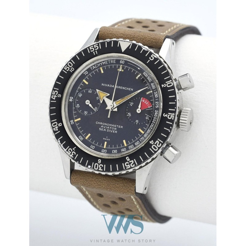 NIVADA GRENCHEN (CHRONOMASTER AVIATOR - SEA DIVER  / ref. 8222 1581 M), vers 1964