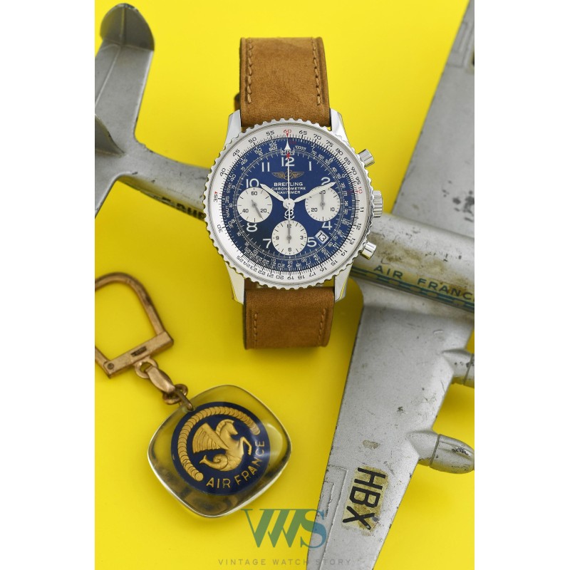 BREITLING (Chronographe Navitimer Date - Blue / ref. A23322), vers 2002