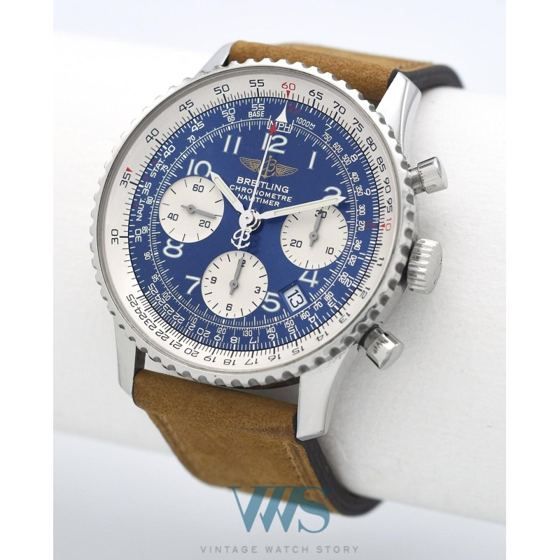 BREITLING (Chronographe Navitimer Date - Blue / ref. A23322), vers 2002