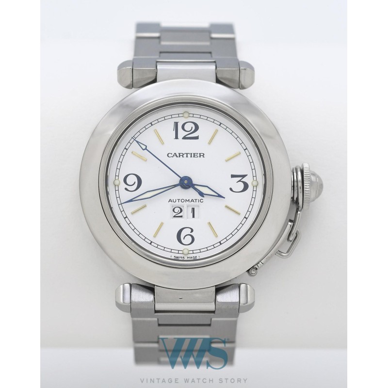 CARTIER (Pasha C / de Cartier - White "Grande Date" / ref. 2475), vers