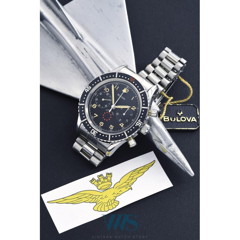 BULOVA Swiss (Chronographe Big Pilote 50M / Marine Star / ref. BA 8080101A), vers 1970